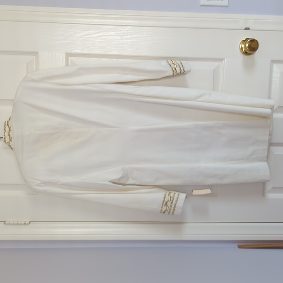 Vintage Adam Douglass Nautical Embellished Trim Long Jacket - Picture 6 of 7